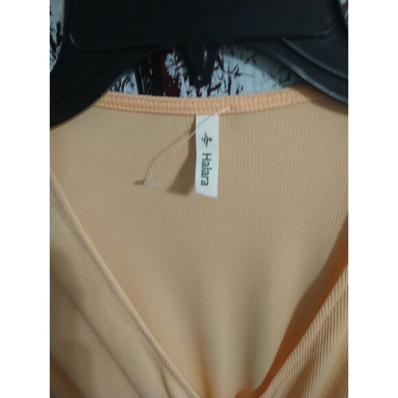 Halara Wide Leg V-neck Romper Orange Boho Beachy Cottage Core Sm - Picture 3 of 9